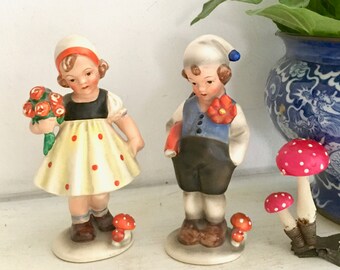 Vintage Cortendorf/Goebel Pair of Ceramics/Porcelain Figures