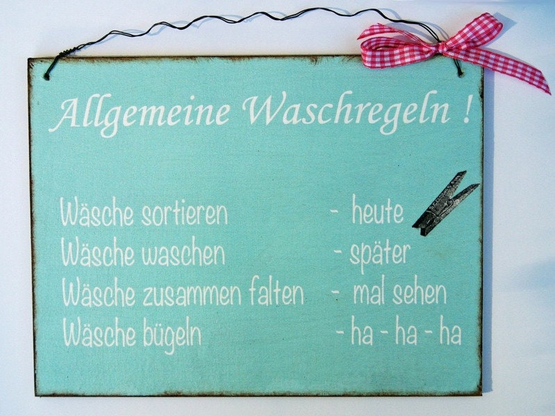 Waschküche Schild Türschild Dekoschild Geschenk Geburtstag | Etsy