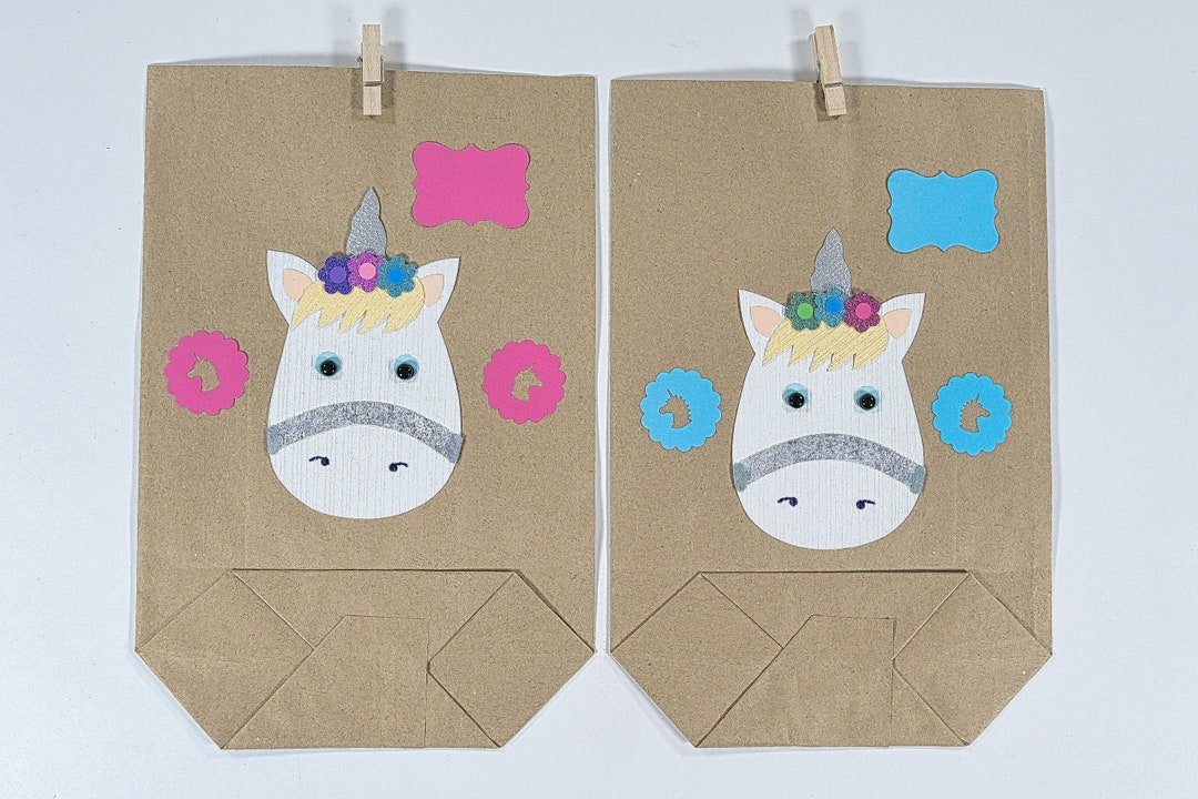 Essi's Stoff Boutique Einhorn Set - 10 Einladungskarten & Goodie Bags