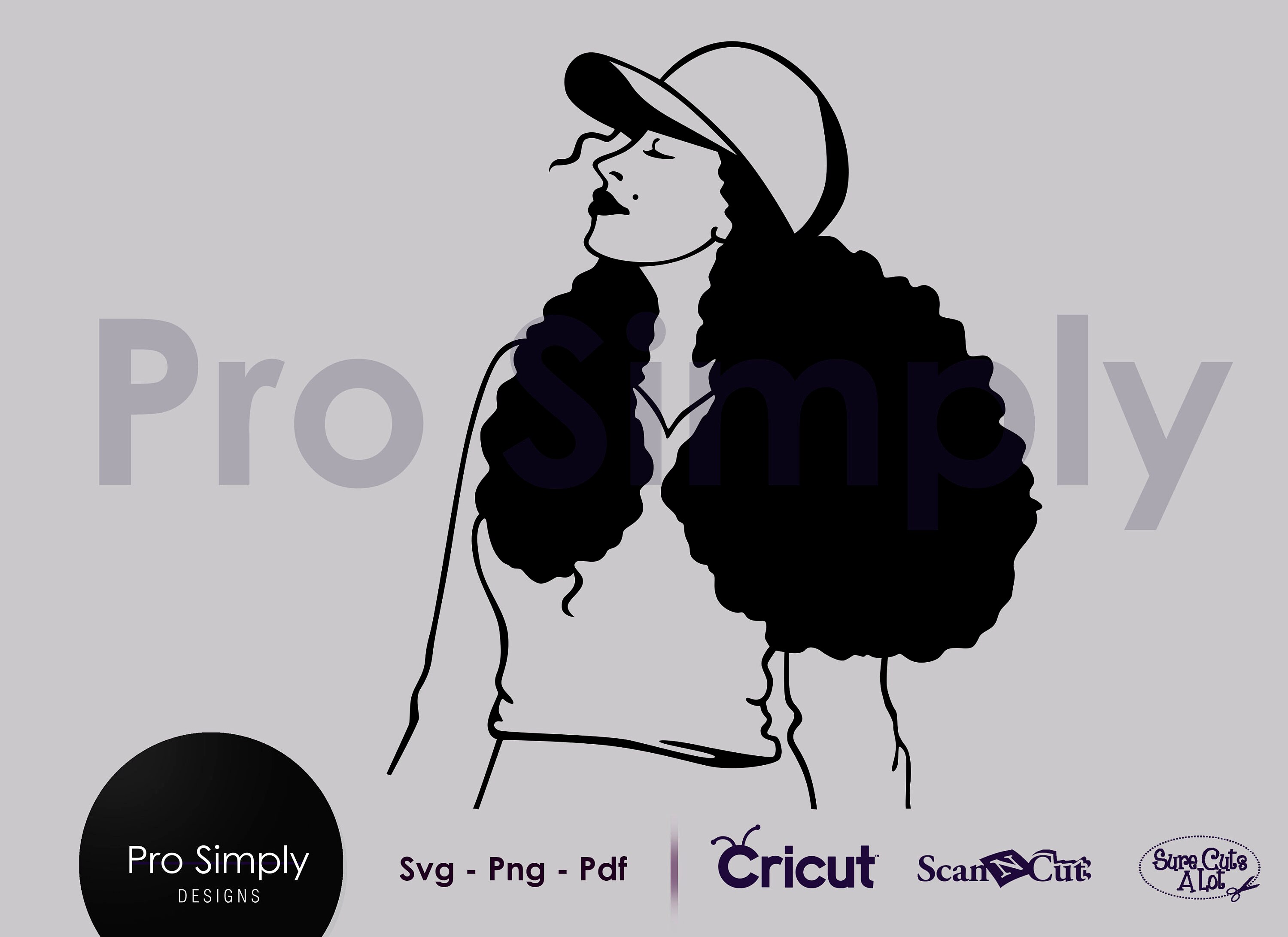 Download Afro girl with hat SVG PNG PDF File t-shirt Svg svg | Etsy