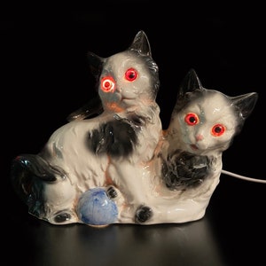 sehr seltene ddr keramik nacht licht katze vintage porzellan etsy
