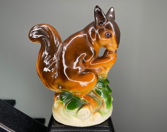 Vintage ceramic DDR night light squirrel, vintage porcelain lamp, retro porcelain light, night light squirrel, perfume lamp squirrel,TV lamp