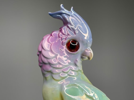 Unique Gdr Ceramic Night Light Vintage TV Lamp Cockatoo Retro