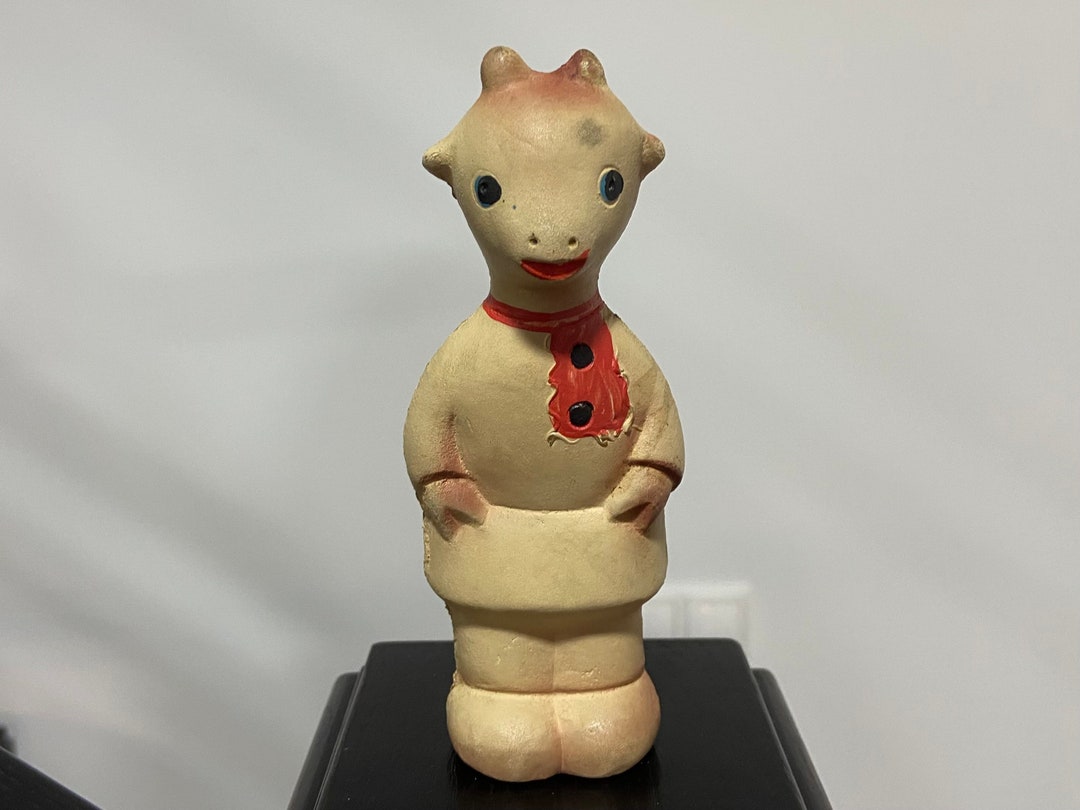 Soviet Rubber Toy, Vintage Toy, USSR Toy, Goat, Soviet Rubber Goat