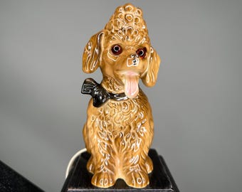German ceramic night light poodle, vintage porcelain lamp, retro porcelain light, table home decor, night light poodle, perfume lamp poodle.