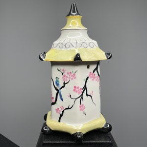 Unique vintage perfume lamp gazebo, vintage porcelain lamp, retro porcelain light gazebo, vintage night light, retro TV lamp gazebo.