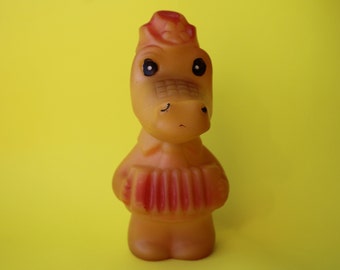Vintage Crocodile Gena Rubber Toy, USSR Collectible