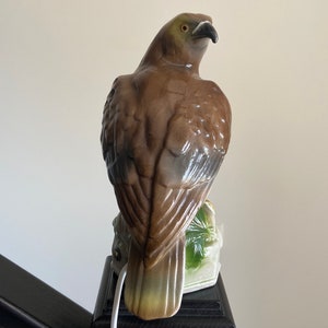 Unique gdr ceramic night light, vintage porcelain lamp, retro porcelain light, TV lamp eagle, night light eagle, perfume lamp eagle.