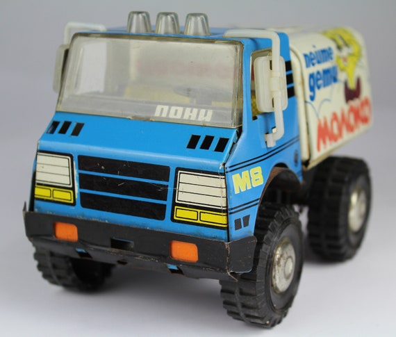 Vintage USSR Metal Leopold Milk Truck Toy, Soviet Collectible - Etsy