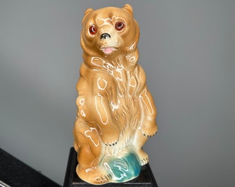 Lippelsdorf GDR ceramic night light bear, vintage porcelain perfume lamp bear, retro porcelain light, vintage TV lamp bear, night light bear