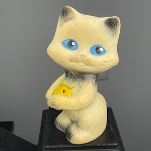 Very rare soviet rubber toy cat, soviet rubber toy, vintage toy, USSR toy, cat, USSR cat, soviet cat, rubber cat, retro cat.