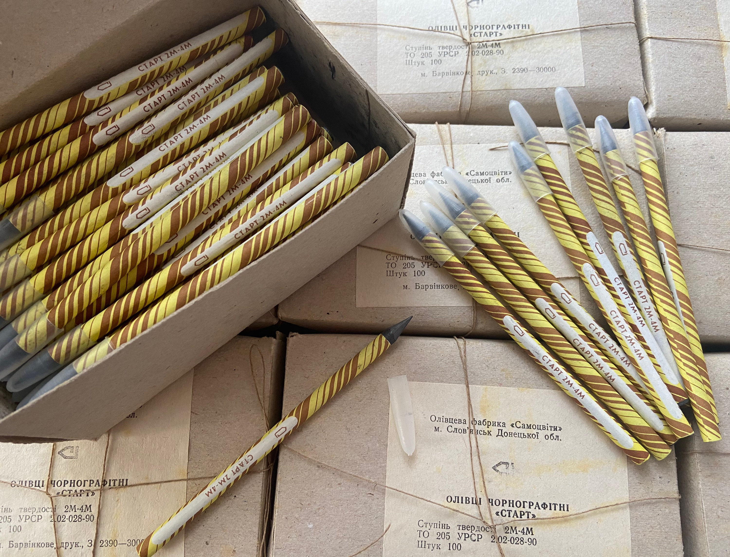 NOS Vintage USSR Graphite Pencils, 100-piece Stationery Set - Etsy
