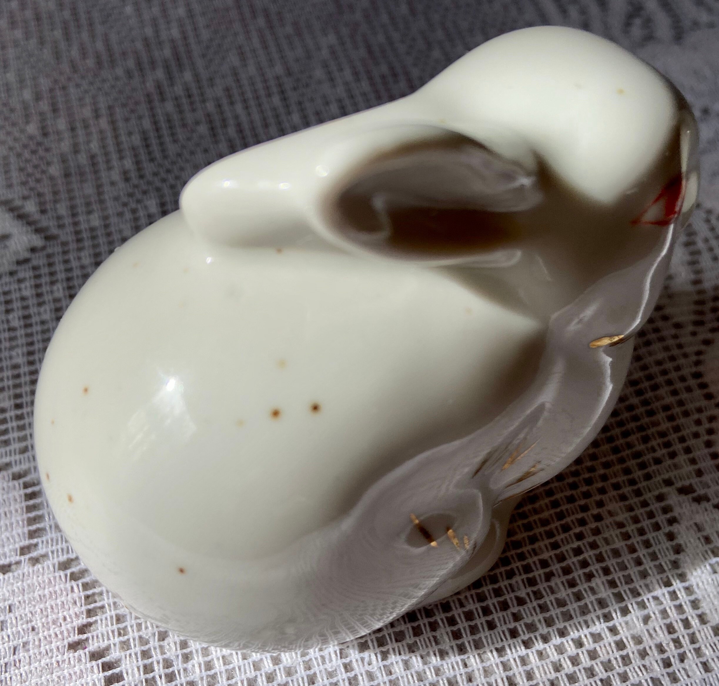 ソビエトの磁器のウサギの置物 2 体セット、ビンテージのウサギ