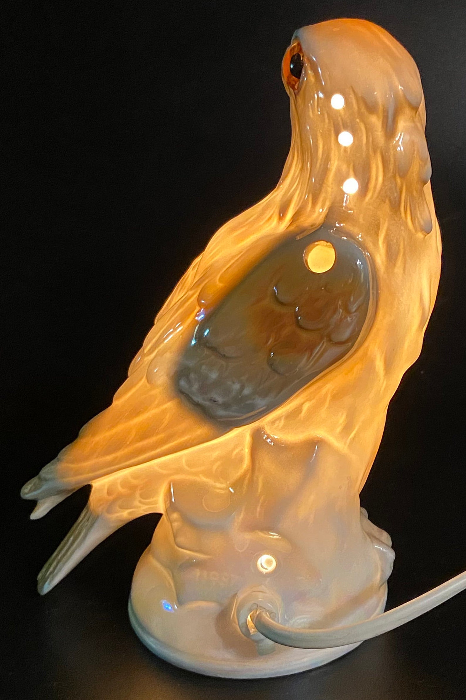 Very Rare Gdr Ceramic Night Light Vintage Porcelain Lamp Etsy