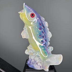 Unique gdr ceramic night light, vintage porcelain lamp, retro porcelain light, retro TV lamp fish, night light fish, perfume lamp fish.