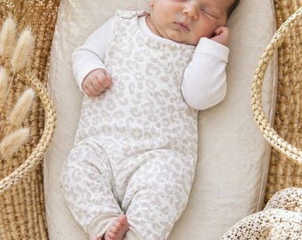 Strampler Baby  Mädchen Leo Look Creme beige