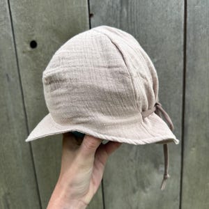 Muslin sun hat baby children summer cap beige