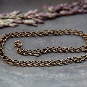 Gliederkette Bronzefarben 5mmx3mm Halskette vintagestil Kabelkette Kette Material 1 Meter Bild 1