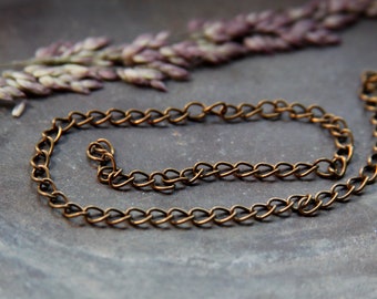Chaîne à maillons couleur bronze 5mmx3mm collier style vintage chaîne câblée matériel de chaîne 1 mètre