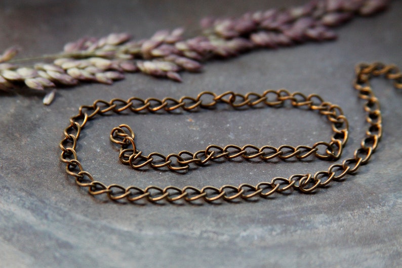 Gliederkette Bronzefarben 5mmx3mm Halskette vintagestil Kabelkette Kette Material 1 Meter Bild 1