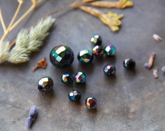 Perles de verre tchèques MIX, pièce d'espacement ovale à facettes cuites à la vapeur