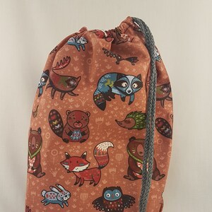 Stoffbeutel „Waldbewohner“ – Turnbeutel für Kinder (37 x 28 cm)