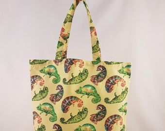 Sac en tissu « Caméléon » - grand sac en tissu (37 x 28 cm)