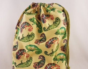 Sac en tissu « Caméléon » – sac de sport pour enfants (37 x 28 cm)