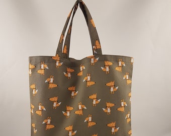 Fabric bag “Fox” – large fabric bag (35 x 27 cm)