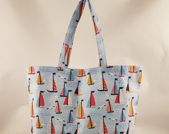 Stoffbeutel „Nordsee“ - große Stofftasche (35 x 27 cm)