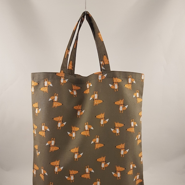 Stoffbeutel „Fuchs“ - große Stofftasche (35 x 27 cm)