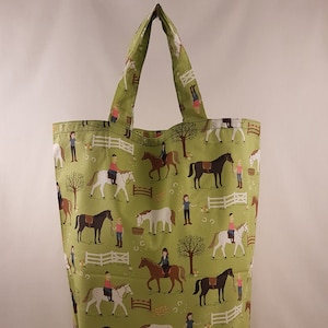 Stoffbeutel „Pferde“ – extra große Stofftasche (41 x 33 cm)