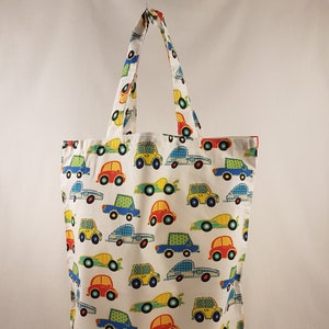 Stoffbeutel „Autos“ – extra große Stofftasche (41 x 33 cm)