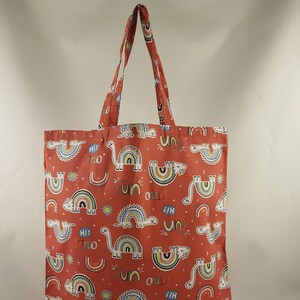 Stoffbeutel „Dino“ – extra große Stofftasche (41 x 33 cm)