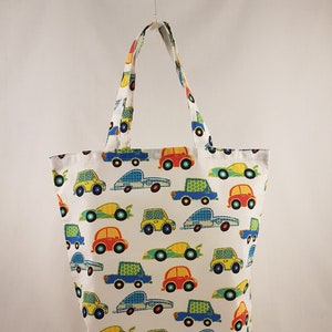 Stoffbeutel „Autos“ – große Stofftasche (37 x 28 cm)