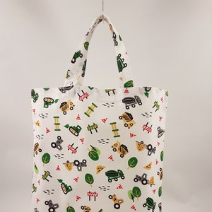 Stoffbeutel „Baustelle“ - kleine Stofftasche (27 x 23 cm)