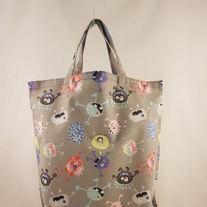 Stoffbeutel „Monsterchen“ - große Stofftasche (37 x 28 cm)