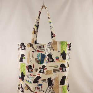 Stoffbeutel „Maulwurf“ - große Stofftasche (37 x 28 cm)