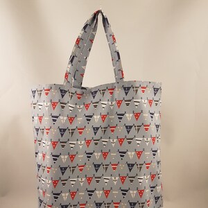Stoffbeutel „Wimpelfähnchen“ - große Stofftasche (35 x 27 cm)