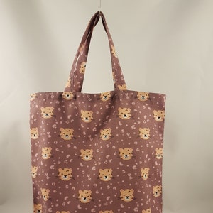 Stoffbeutel „Leo“ - große Stofftasche (35 x 27 cm)