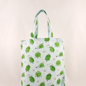 Stoffbeutel „Froschkönig“ - kleine Stofftasche (27 x 23 cm)