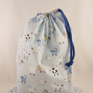 Sac en tissu « Animaux de la ferme » – sac de sport pour enfants (37 x 28 cm)