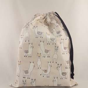 Sac en tissu « Lamas » – sac de sport pour enfants (37 x 28 cm)