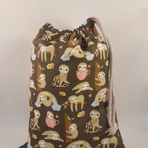 Bolsa de tecido “Preguiça” – bolsa de ginástica para crianças (37 x 28 cm)