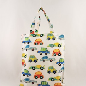 Stoffbeutel „Autos“ - kleine Stofftasche (27 x 23 cm)