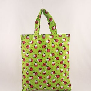 Stoffbeutel „Glückskäfer“ - kleine Stofftasche (27 x 23 cm)