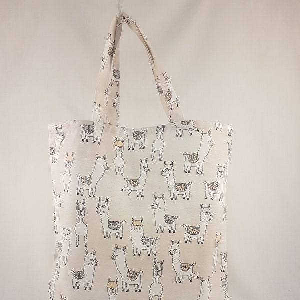 Stoffbeutel „Lamas“ - große Stofftasche (37 x 28 cm)