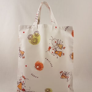 Stoffbeutel „Happy Day“ - kleine Stofftasche (27 x 23 cm)
