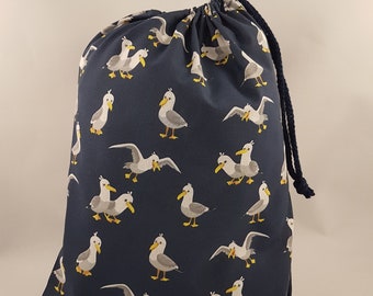 Cloth bag "Seagull" - gym bag for children (37 x 28 cm)