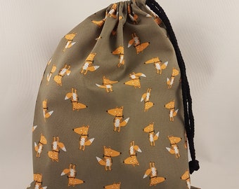 Sac en tissu « Renard » – sac de sport pour enfants (37 x 28 cm)